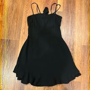 Lucy in the Sky Aubrey Ruffle Dress In Black